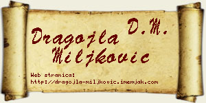 Dragojla Miljković vizit kartica